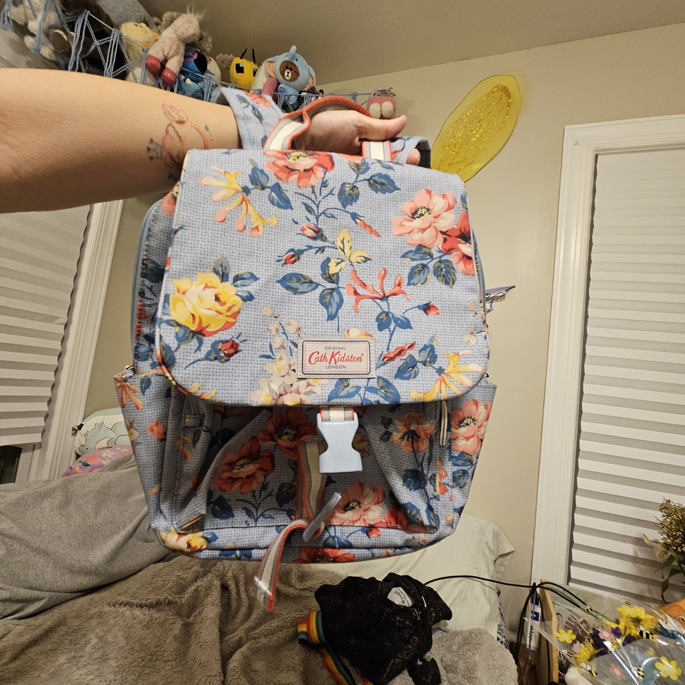 Cath Kidston Floral Backpack - Blue and Pink
